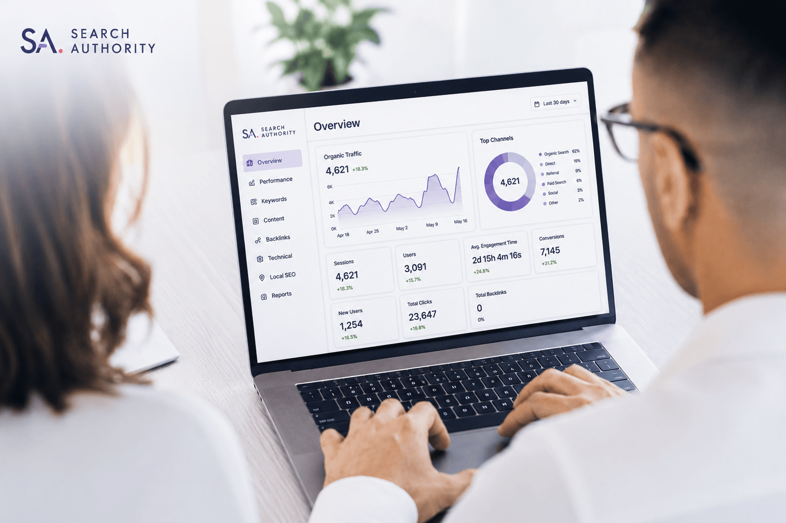 Search Authority analytics dashboard, data-led SEO strategy